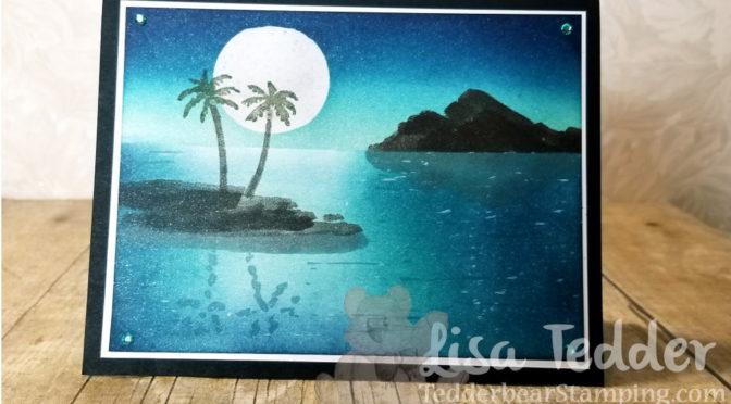 Moonlit Scene made with Stamps!
