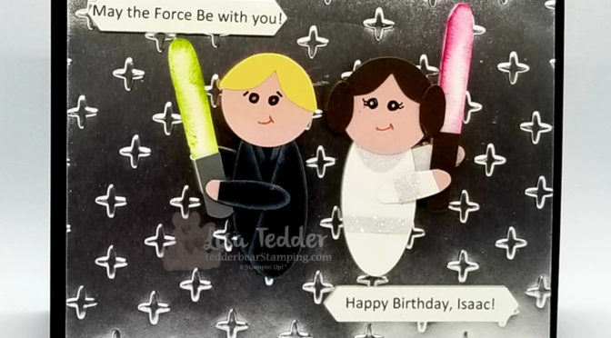 Luke and Leia- My Annual Star Wars Birthday Card for my Grandson