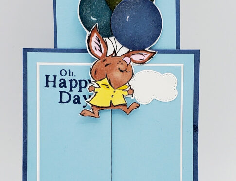 Slider Card with a Flying Bunny!!