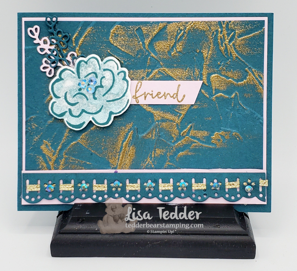 Wow your friends with this handmade card using Gold embossing powder